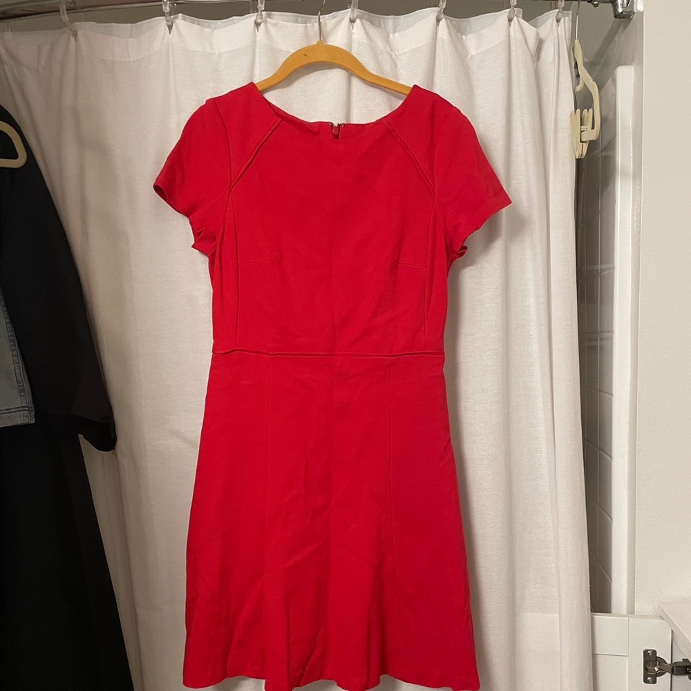 J Crew Red short sleeve dress - perf for weddings